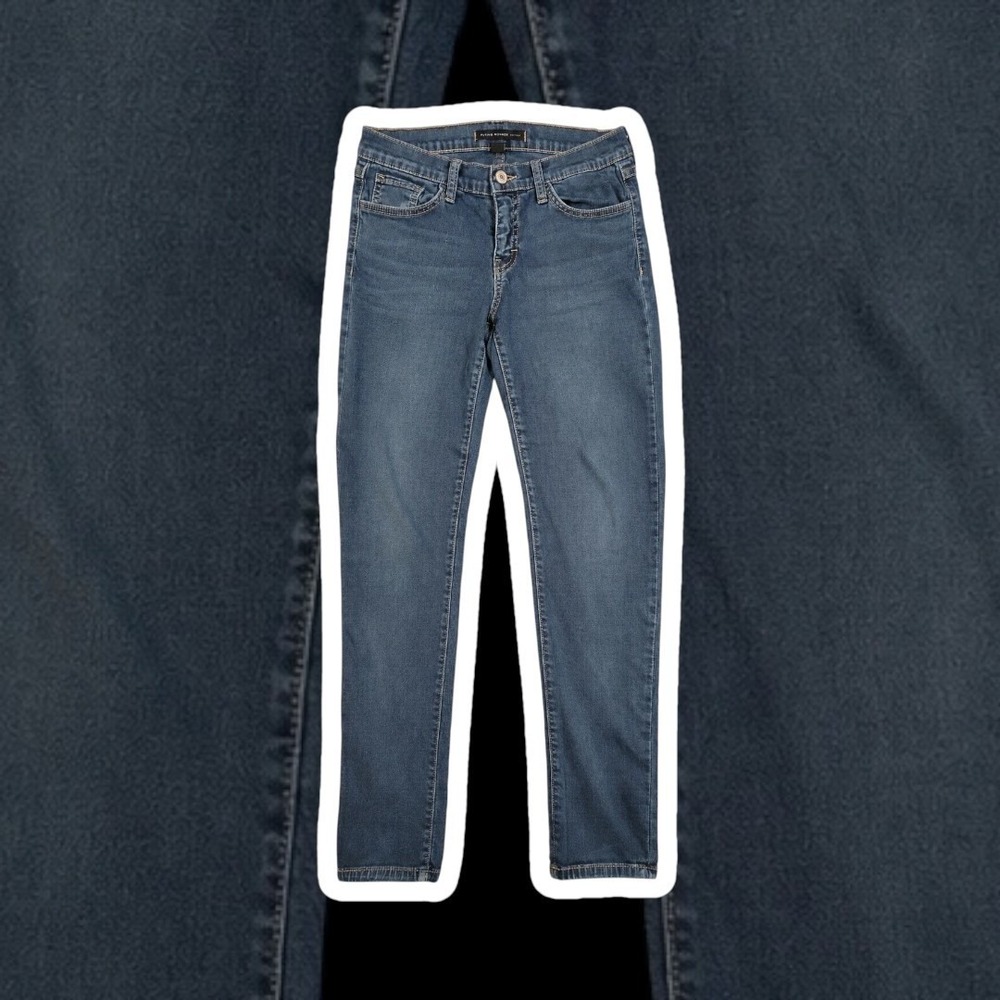 Flying Monkey Platinum Skinny Jeans 27x30 Made in USA Y2K Dark Wash‎ Blue Denim